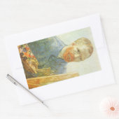Vincent van Gogh - Selbstportrait vor Easel Rechteckiger Aufkleber (Umschlag)