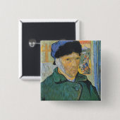 Vincent van Gogh - Selbstporträt Button (Vorne & Hinten)