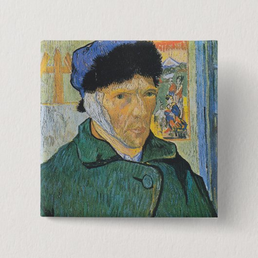 Vincent van Gogh - Selbstporträt Button (Vorderseite)