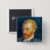 Vincent Van Gogh - Selbstporträt Button (Vorne & Hinten)