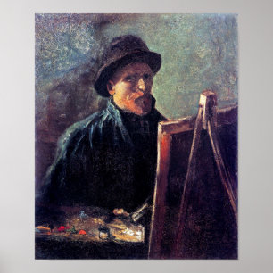 Vincent Van Gogh - Selbstporträt dunkler Filzhut Poster