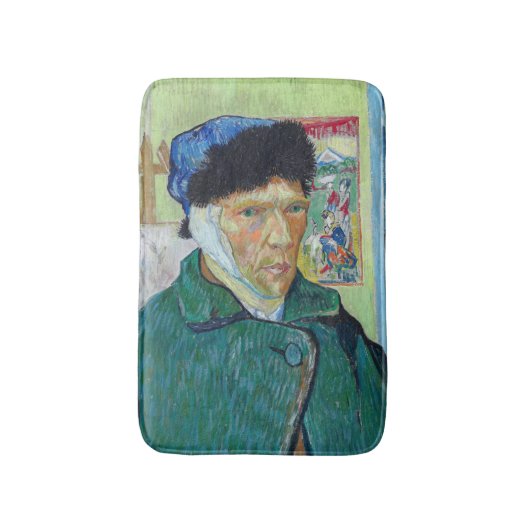Vincent van Gogh - Selbstporträt mit bandagiertem Badematte (Vorderseite Vertikal)