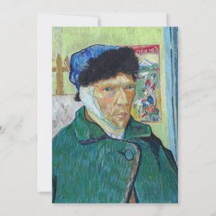 Vincent van Gogh - Selbstporträt mit bandagiertem  Einladung