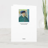 Vincent van Gogh - Selbstporträt mit bandagiertem  Karte (Rückseite)