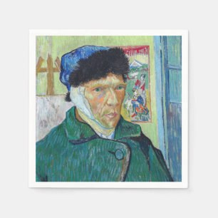 Vincent van Gogh - Selbstporträt mit bandagiertem  Serviette