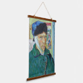 Vincent van Gogh - Selbstporträt mit bandagiertem  Wandteppich Mit Holzrahmen (Gewinkelt)