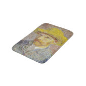 Vincent van Gogh - Selbstporträt mit Strohhut Badematte (Schrägansicht)