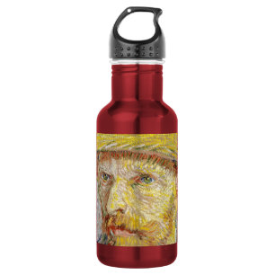 Vincent van Gogh - Selbstporträt mit Strohhut Edelstahlflasche