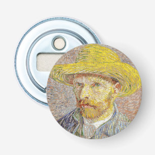 Vincent van Gogh - Selbstporträt mit Strohhut Flaschenöffner
