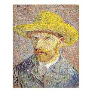 Vincent van Gogh - Selbstporträt mit Strohhut Fotodruck