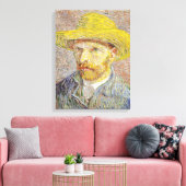 Vincent van Gogh - Selbstporträt mit Strohhut Leinwanddruck (Insitu (Wohnzimmer))