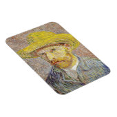 Vincent van Gogh - Selbstporträt mit Strohhut Magnet (Rechte Seite)