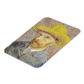 Vincent van Gogh - Selbstporträt mit Strohhut Magnet (Linke Seite)