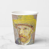 Vincent van Gogh - Selbstporträt mit Strohhut Pappbecher (Rückseite)