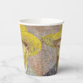 Vincent van Gogh - Selbstporträt mit Strohhut Pappbecher (Links)