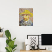 Vincent van Gogh - Selbstporträt mit Strohhut Poster (Heimbüro)