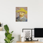 Vincent van Gogh - Selbstporträt mit Strohhut Poster (Heimbüro)