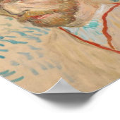 Vincent van Gogh Selbstporträt mit Strohhut Poster (Ecke)