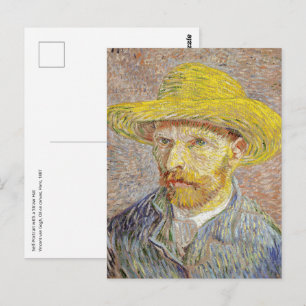 Vincent van Gogh - Selbstporträt mit Strohhut Postkarte
