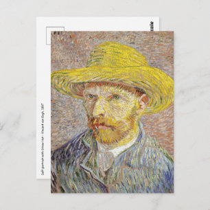 Vincent van Gogh - Selbstporträt mit Strohhut Postkarte