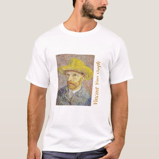 Vincent van Gogh - Selbstporträt mit Strohhut T-Shirt (Vorderseite)
