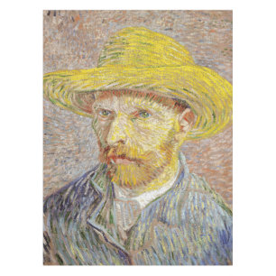 Vincent van Gogh - Selbstporträt mit Strohhut Tischdecke