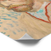 Vincent van Gogh Selbstporträt mit Strohhut V Poster (Ecke)