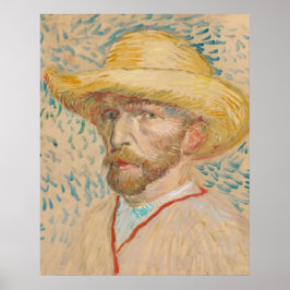 Vincent van Gogh Selbstporträt mit Strohhut V Poster