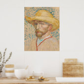 Vincent van Gogh Selbstporträt mit Strohhut V Poster (Küche)