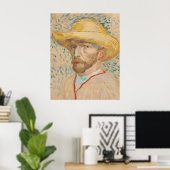 Vincent van Gogh Selbstporträt mit Strohhut V Poster (Heimbüro)