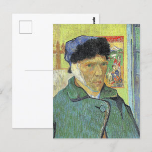 Vincent van Gogh, Selbstporträt mit verbanntem Ohr Postkarte