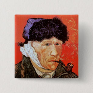 Vincent Van Gogh - Selbstporträt mit verbundenem O Button