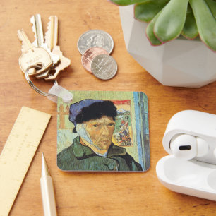 Vincent van Gogh - Selbstporträt mit verbundenem O Schlüsselanhänger