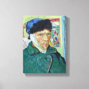 Vincent van Gogh - Selbstporträt mit verbundener O Leinwanddruck