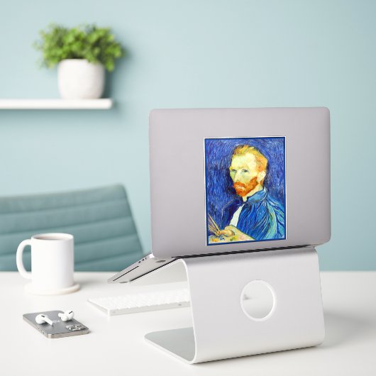 Vincent van Gogh - Self-Portrait, 1889, Aufkleber (Laptop auf Schreibtisch)