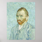 Vincent Van Gogh Self-Portrait 1889 Blaue Malerei Poster (Vorne)