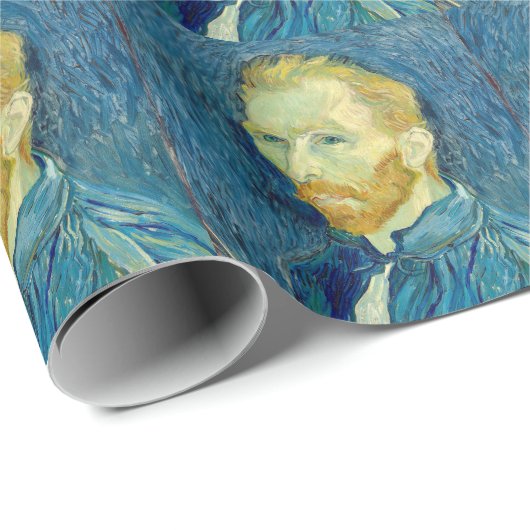 Vincent Van Gogh Self Portrait 1889 Geschenkpapier (Rolleneckpunkt)