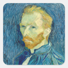 Vincent Van Gogh Self Portrait 1889 Quadratischer Aufkleber