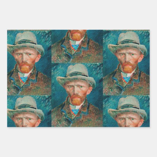 Vincent Van Gogh Self-Portrait Geschenkpapier Set (Vorderseite 3)