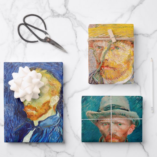 Vincent Van Gogh Self-Portrait Geschenkpapier Set (Vorderseite)