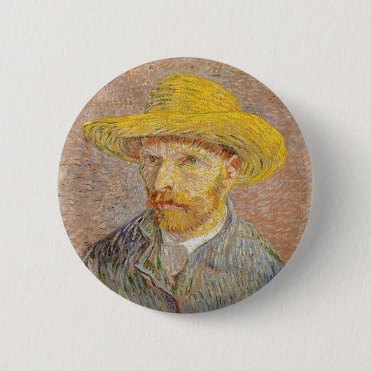 Vincent Van Gogh Self Portrait impressionistisch F Button (Vorderseite)