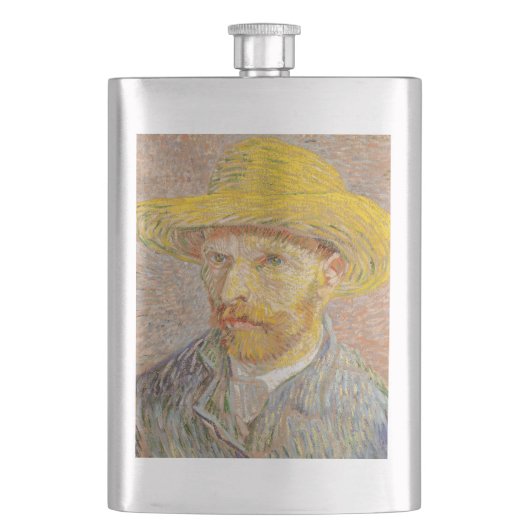 Vincent Van Gogh Self Portrait impressionistisch F Flachmann (Vorderseite)