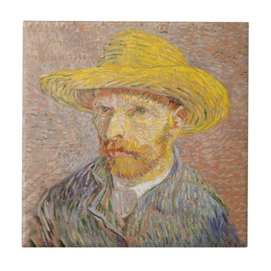 Vincent Van Gogh Self Portrait impressionistisch F Fliese (Vorderseite)