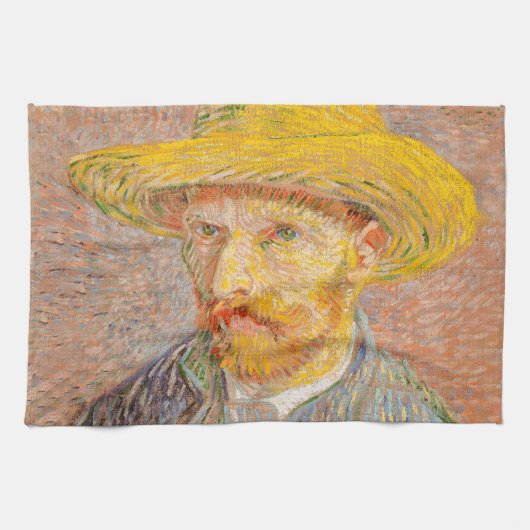 Vincent Van Gogh Self Portrait impressionistisch F Geschirrtuch (Horizontal)