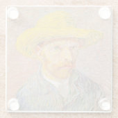 Vincent Van Gogh Self Portrait impressionistisch F Glasuntersetzer (Rückseite)