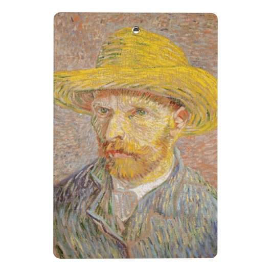 Vincent Van Gogh Self Portrait impressionistisch F Mini Klemmbrett (Rückseite)