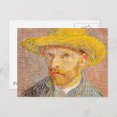 Vincent Van Gogh Self Portrait impressionistisch F Postkarte (Vorne/Hinten)