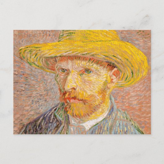Vincent Van Gogh Self Portrait impressionistisch F Postkarte (Vorderseite)