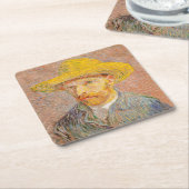 Vincent Van Gogh Self Portrait impressionistisch F Rechteckiger Pappuntersetzer (angewinkelt)