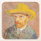 Vincent Van Gogh Self Portrait impressionistisch F Rechteckiger Pappuntersetzer (Vorderseite)